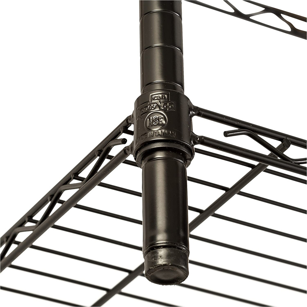 3-Tier Heavy Duty Adjustable Shelving Unit, Black