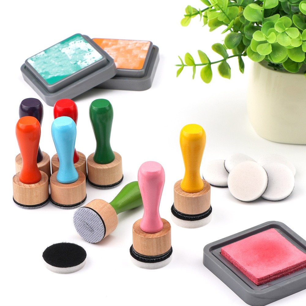 17Pcs Mini Ink Blending Tool,with Foams Replacement Refill Foam Storage Box Tool