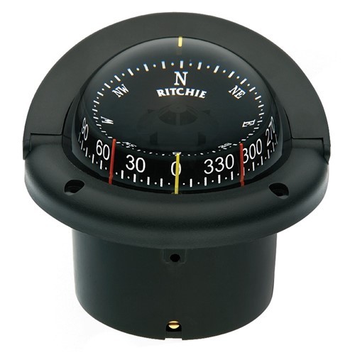 Ritchie Compass, Flush Mount, 3.75" Combi, Black HF-743