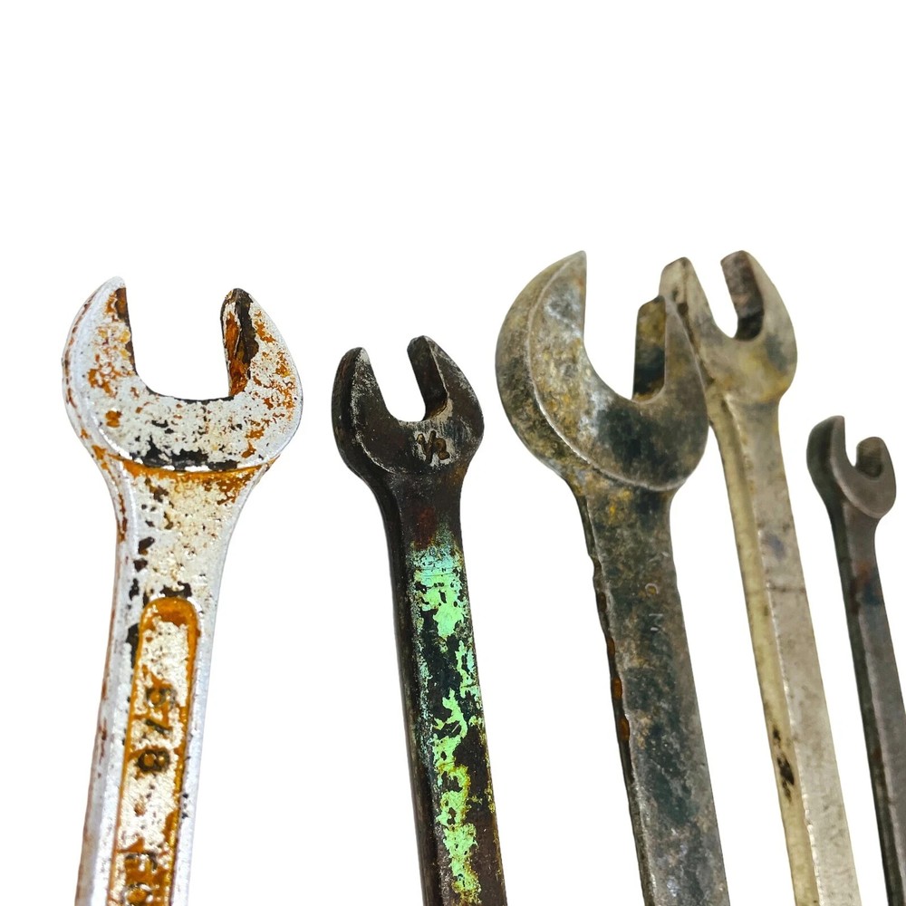 Powermaster 9/16 in and Assorted Combination, Open End Wrench Set, 8 Pcs