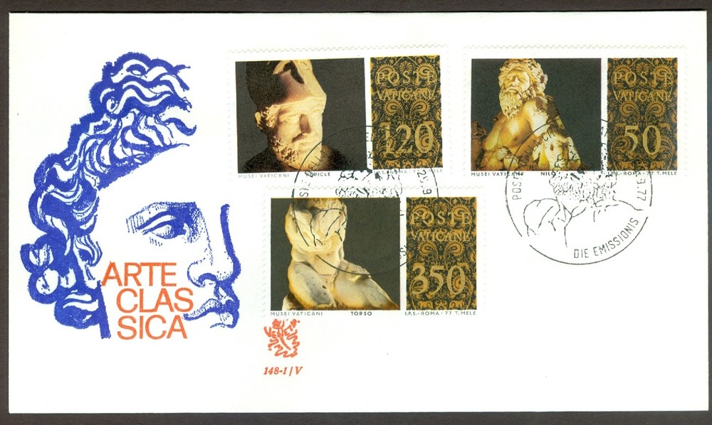 Vatican City Sc# 617-22: Classical Sculpture on FDC