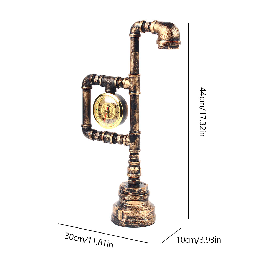 Vintage Steampunk Industrial Water Pipe Bedside Light Reading Table Lamp Light