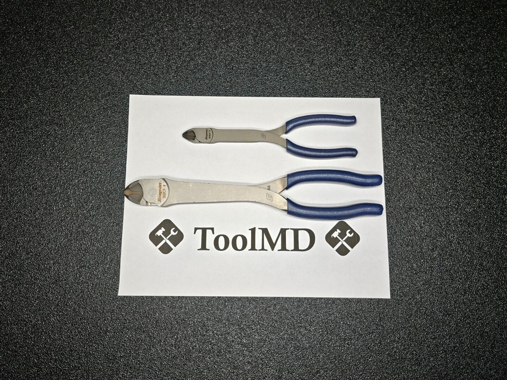 Snap-on Tools BLUE 7" Long Mini & 11" Heavy-Duty Diagonal Cutters 808CF 312CF