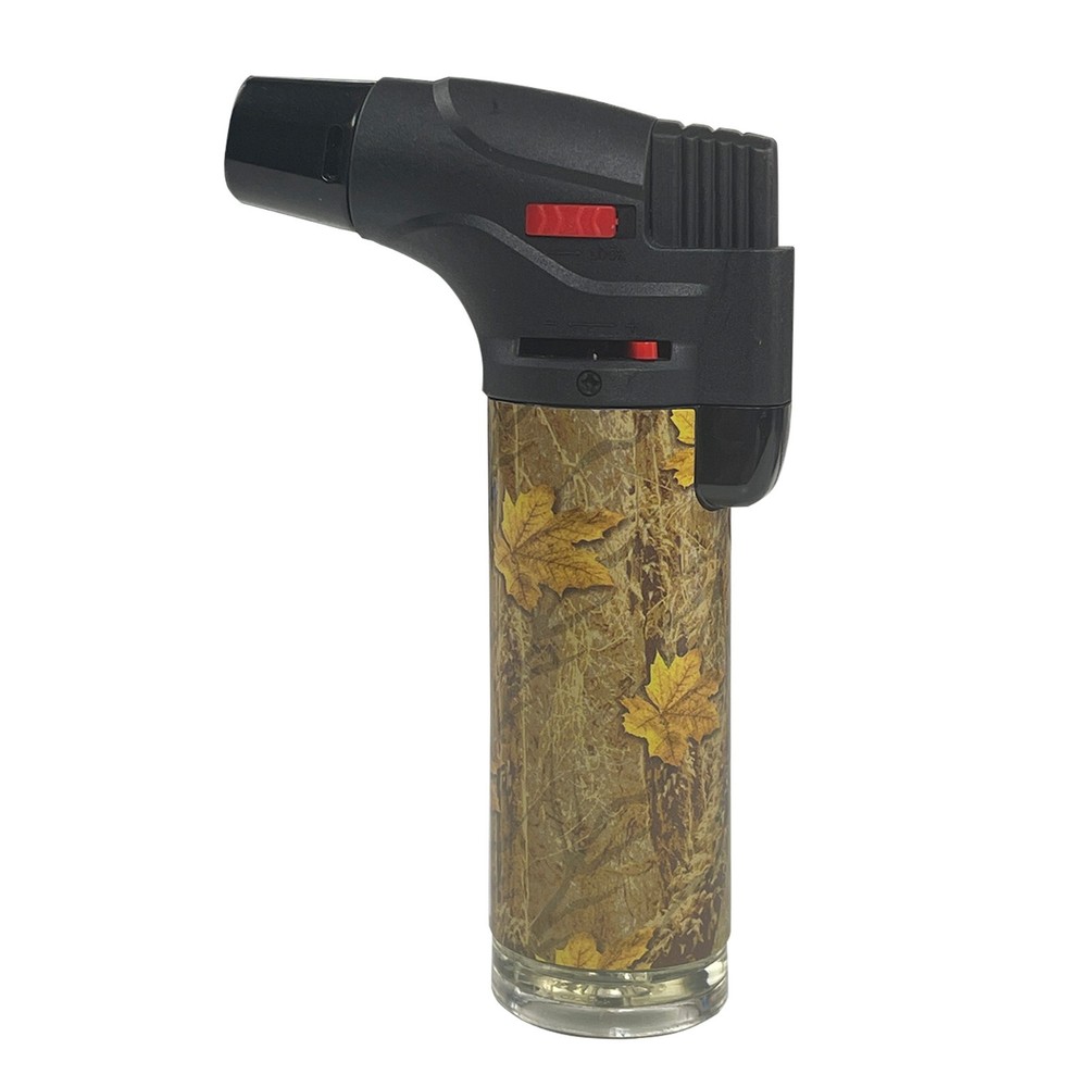 12 Pack Jumbo 4" Single Jet Flame Torch Gun Lighter Refillable Lockable Camo 2