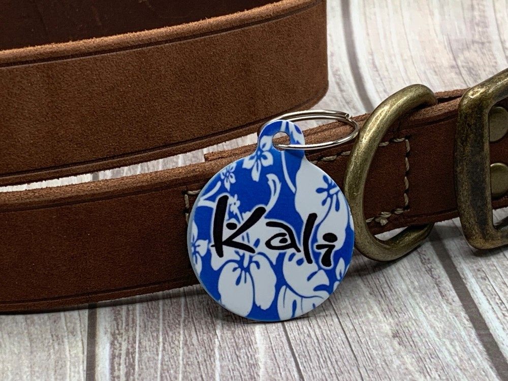 Circle Shaped Pet ID Name Tag Large | Personalized Custom Made to Order