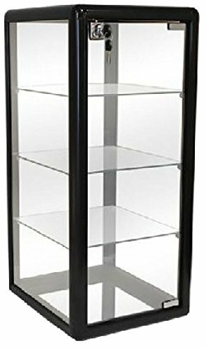 Elegant Black Vertical Display Counter top Showcase