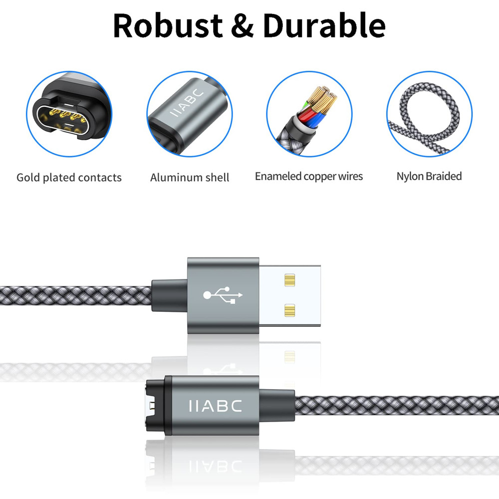Compatible for Garmin Watch Charger Cable (2 Pack)
