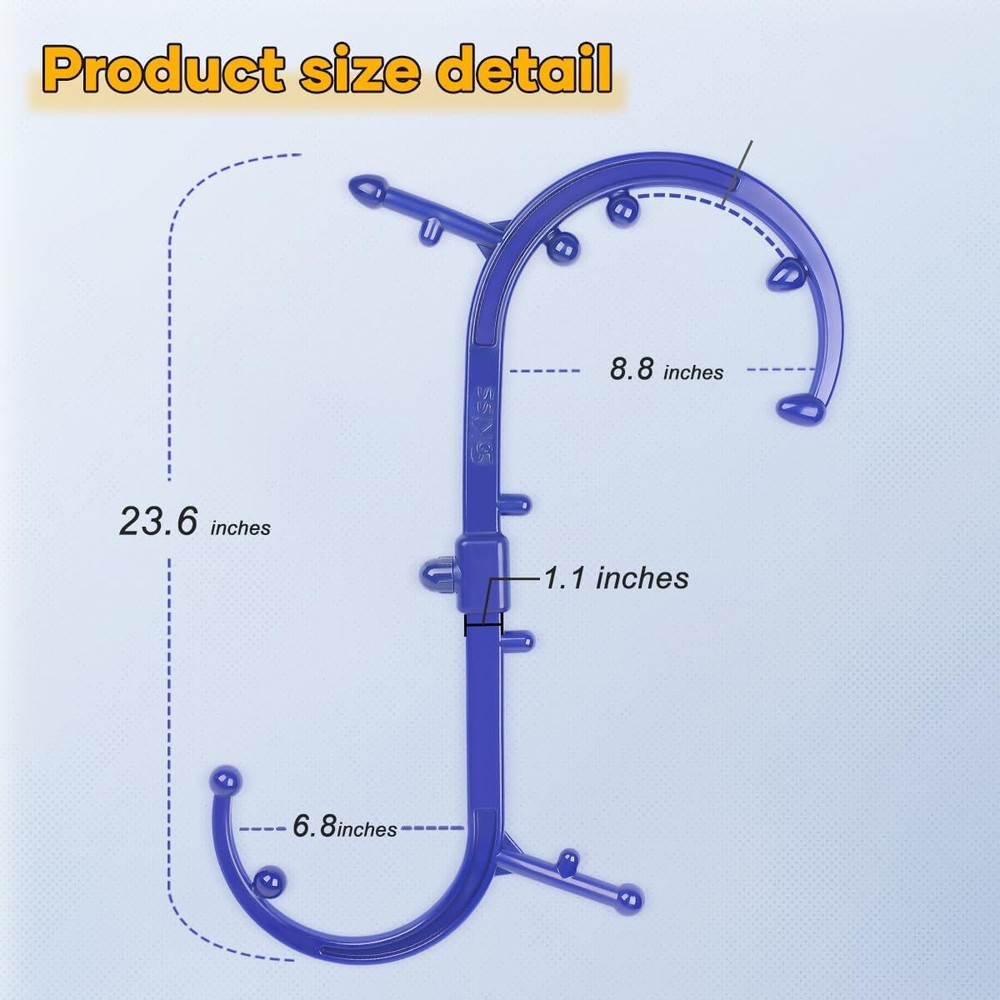 Back Massage Hook Trigger Point Massager Tool Handheld Self Massage Cane for