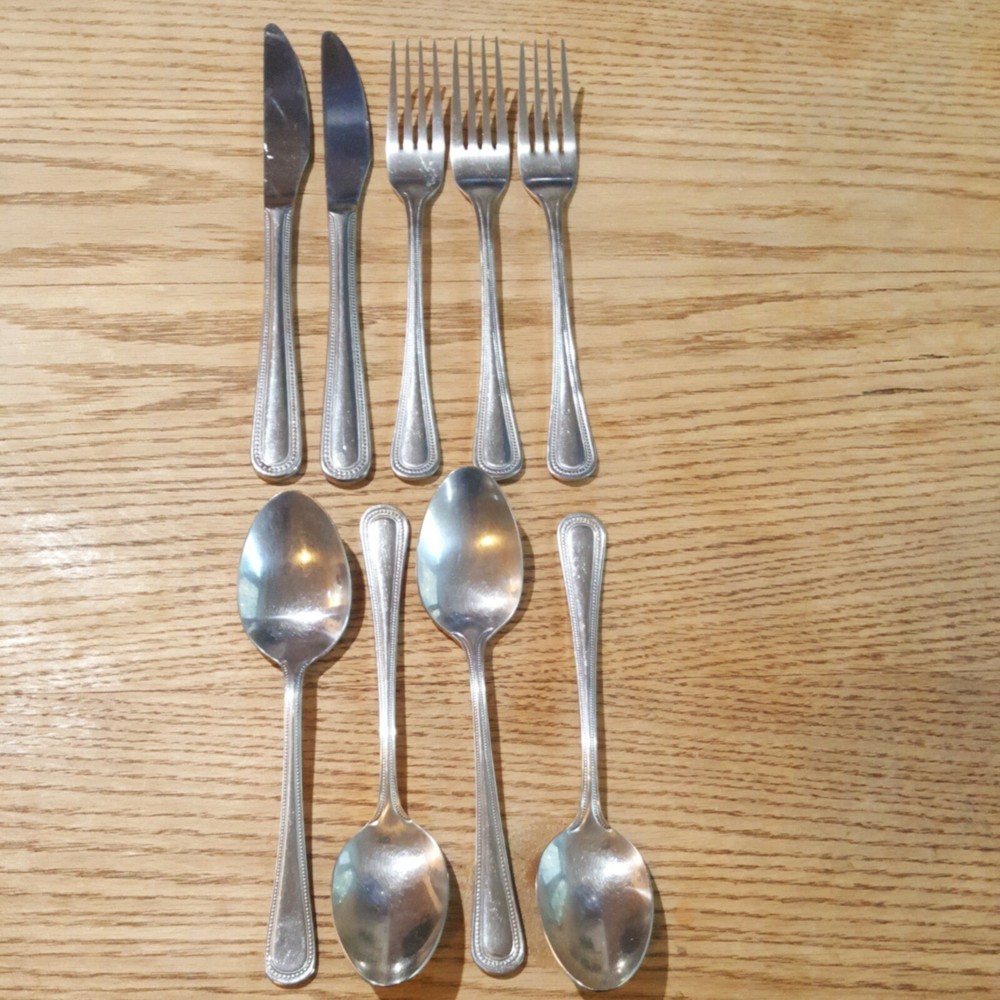 Oneida 18-8 PATRICIAN? Beaded Flatware 9 pc.