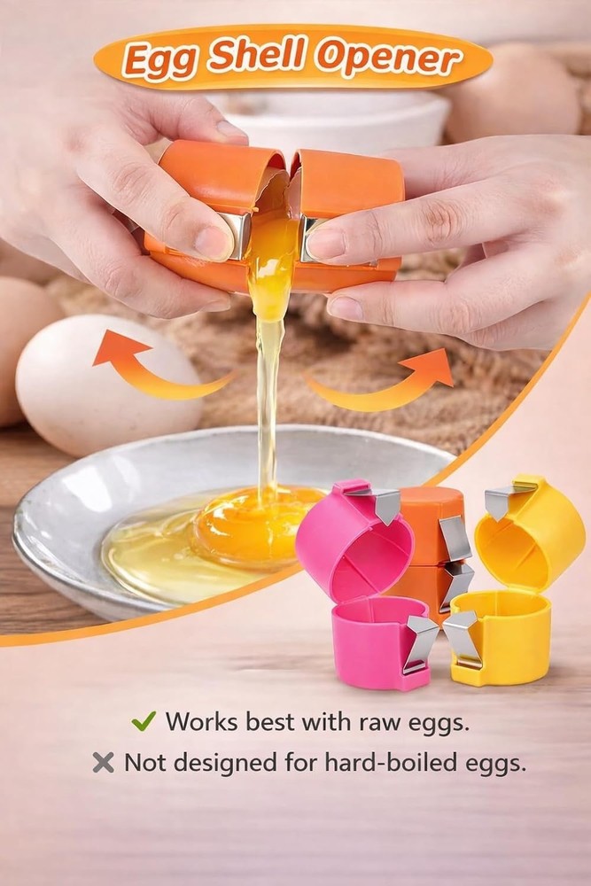 3 PCs Egg Shell Opener Egg Separator for Raw Eggs