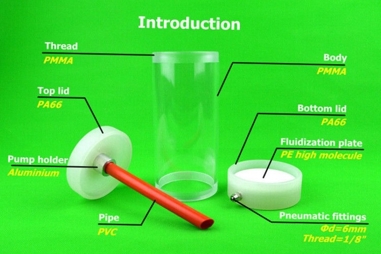 New Electrostatic Powder Coating System Fluidization Hopper Cup 1L and IG06 Pump