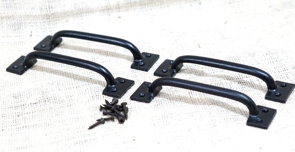 4 Drawer Pulls Black Style Cabinet Handles Grasp Door 6" Kitchen Window Pull