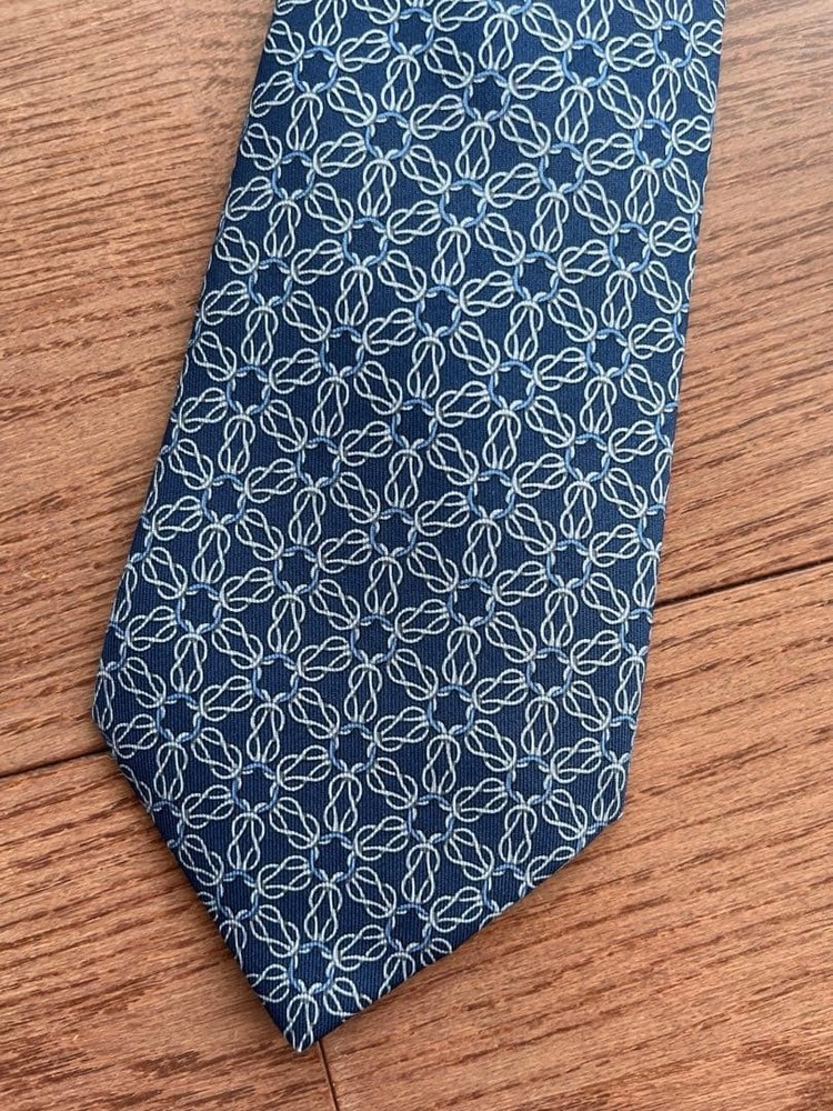 Hermes Tie Blue
