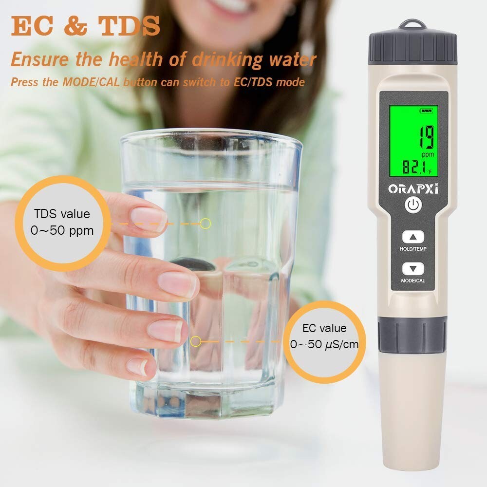 Versatile Digital Salinity Tester - 4-in-1 Functionality for Saltwater Tanks