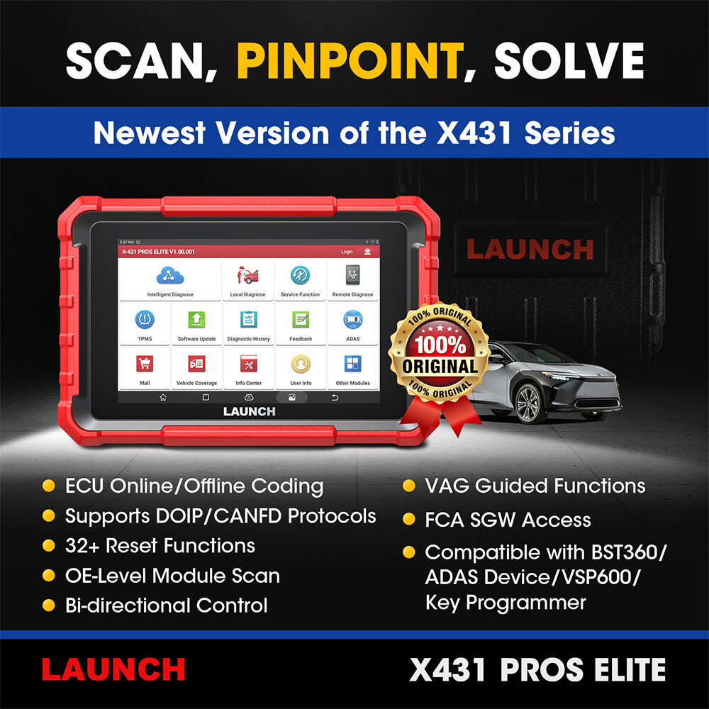 LAUNCH X431 Pros Elite V Pro3S+ Bidirectional Car Diagnostic Scanner Key Coding
