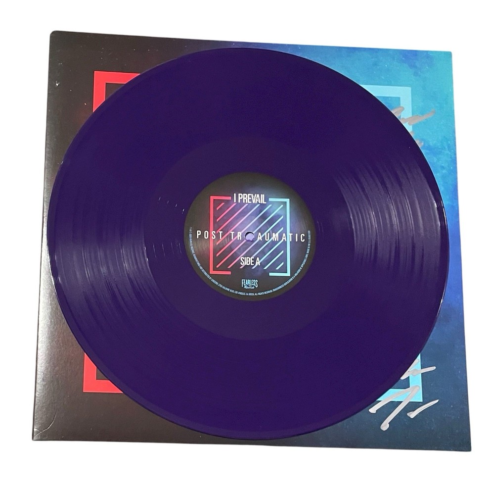 I Prevail Signed Autographed Post Traumatic Purple Vinyl Record Eric +3