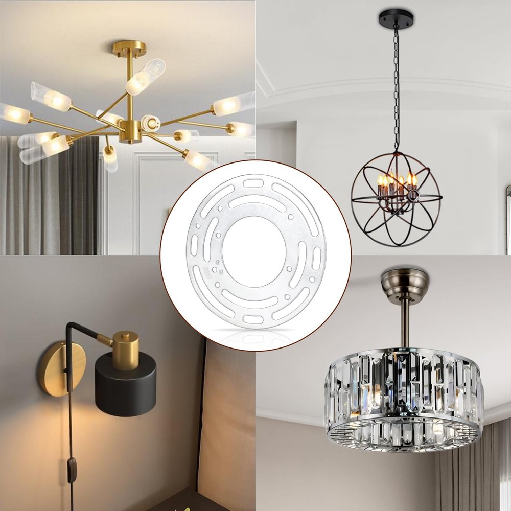 Teemyaa 2 Pack Light Fixture Mounting Brackets, Ceiling Light Mounting Plate,...