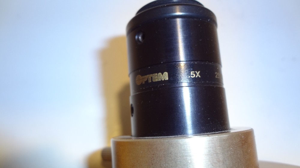 OPTEM ZOOM 65 VIDEO MICROSCOPE SYSTEM COMPLETE WITH SCOPE STAND ADAPTOR