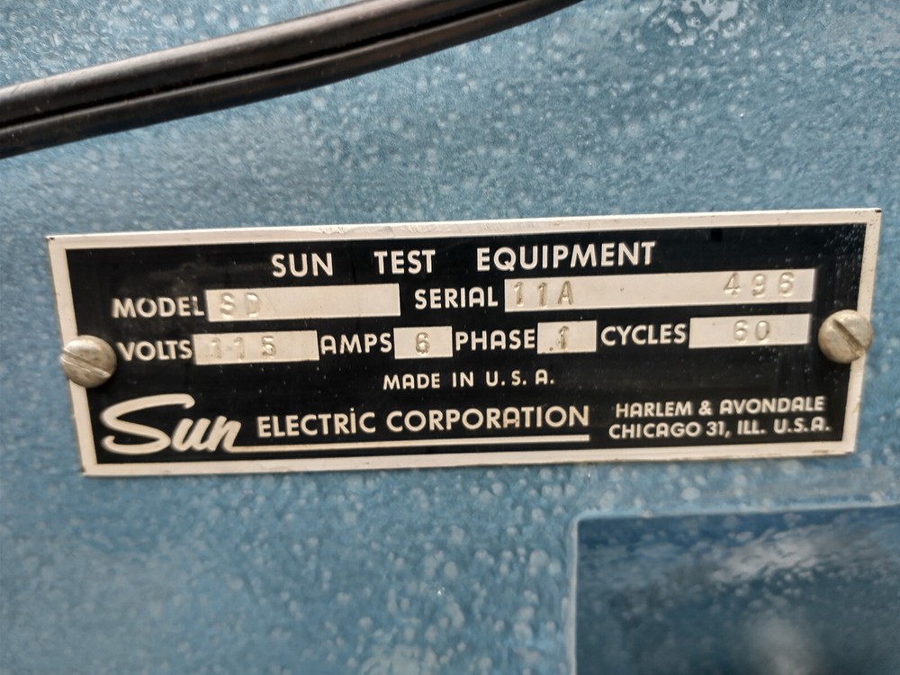 SUN IGNITION SIMULATOR, SUN ELECTRIC, SUN DISTRIBUTOR, SUN ANALYZER