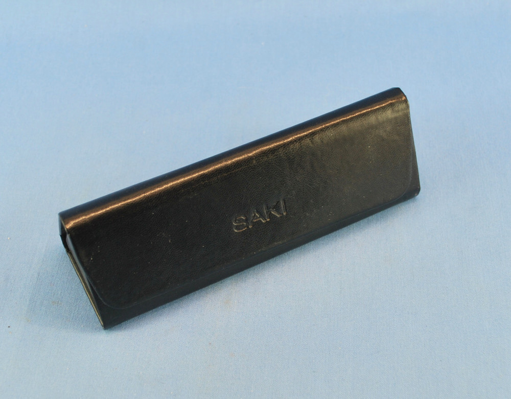 Saki Eyewear Hard Case Triangular Black Eyeglasses Sunglasses Storage FREE SHIP!