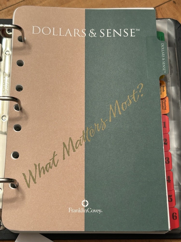 1990s Franklin Quest Planner 3 Ring Binder With Pages