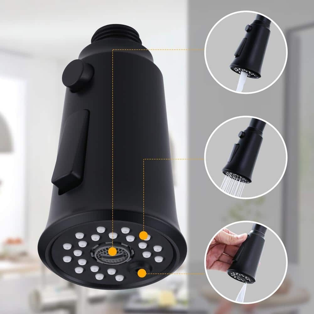 1/2 in. Kitchen Faucets Head Replacement with 3-Spray Modes