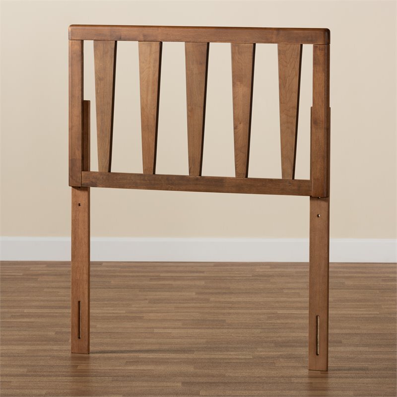 Baxton Studio Duncan Walnut Finished Wood Twin Size Headboard