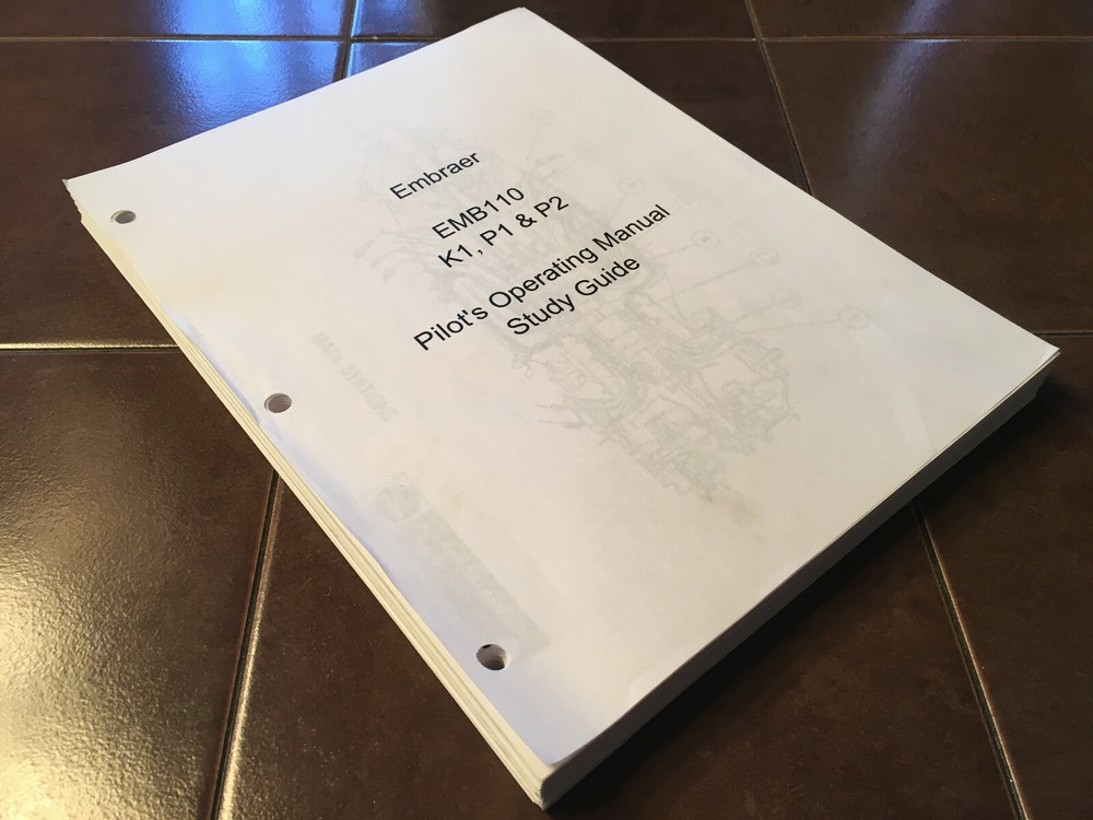 Embraer Bandeiaante EMB-110 Pilot's Operating Manual Study Guide