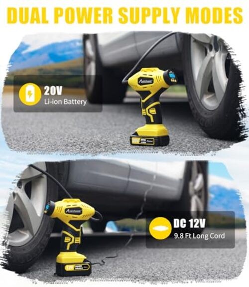 Cordless Tire Inflator Bundle with Tool Bag