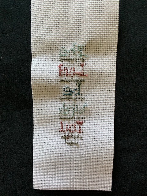 Completed, Finished Counted Cross Stitch, Unfinished Bookmark