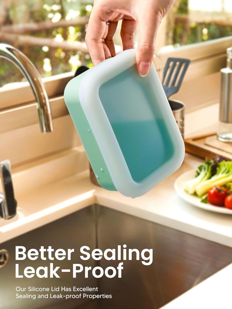 Leak Resistant Silicone Freezer Molds Set with Snap Lids for Easy Storage