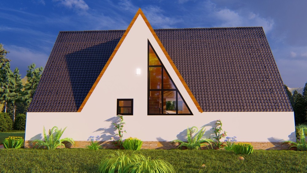 A frame house plan [2 bedrooms]