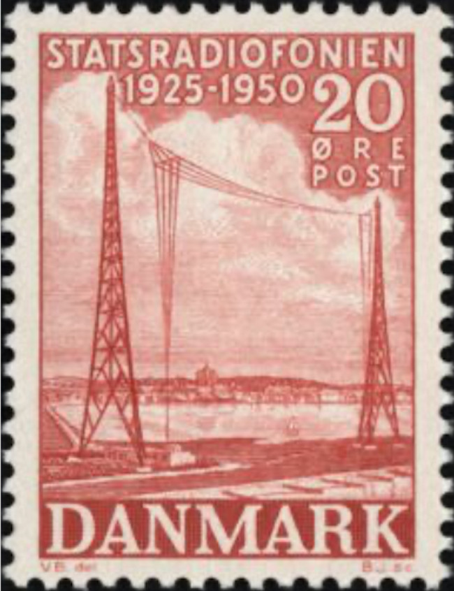 Denmark #Mi321 MNH 1950 Anniversary State Broadcast [317]