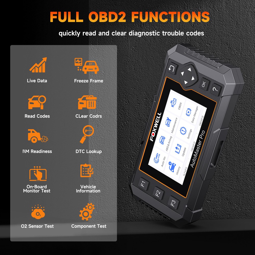 Foxwell NT650 Pro OBD2 Scanner Car Code Reader ABS SRS Reset Bidirectional Test