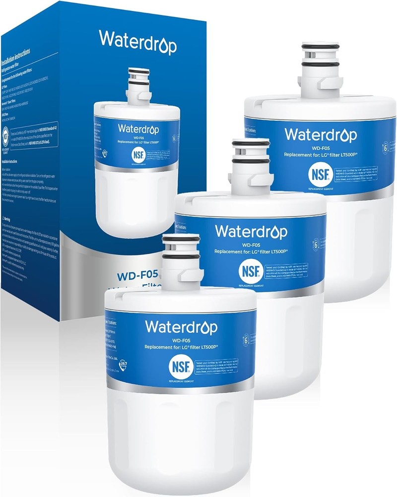 Waterdrop 5231JA2002A Refrigerator Water Filter, Replacement for LG® LT500P® (3)