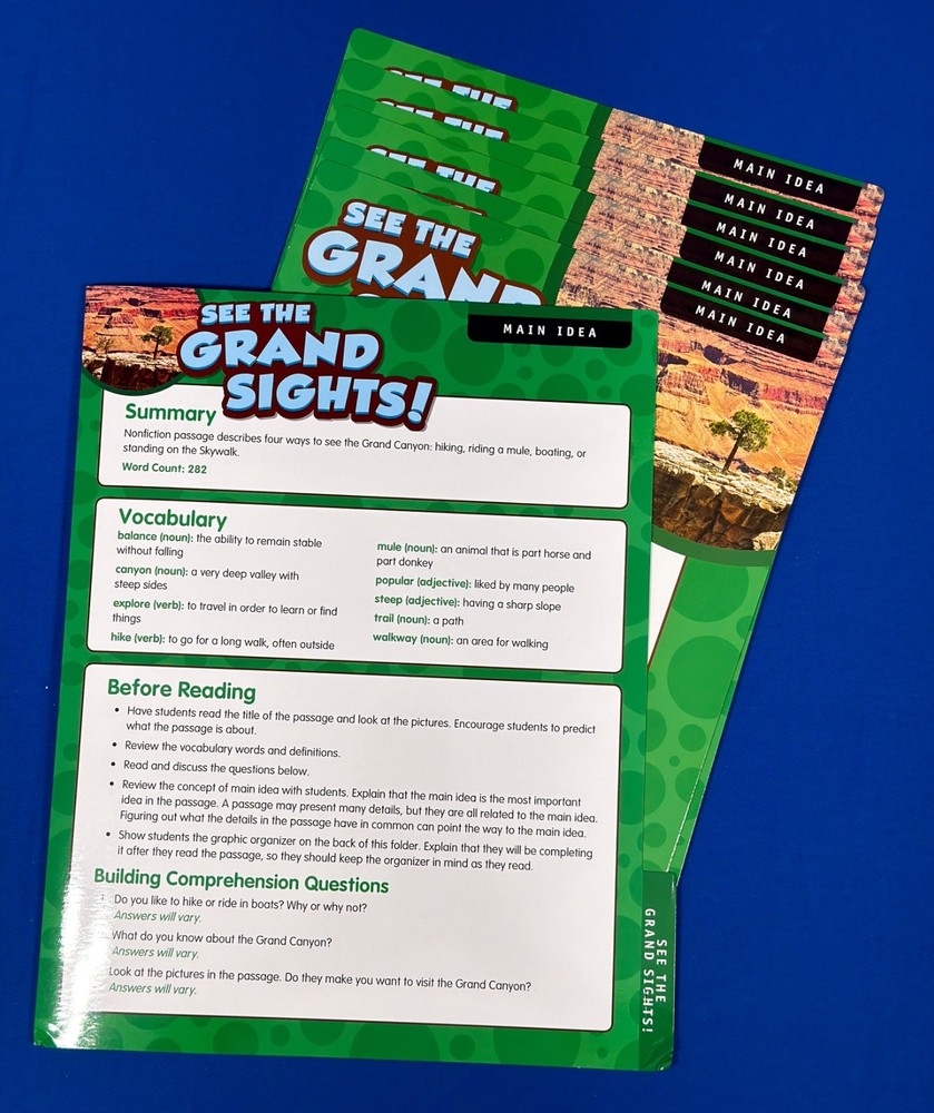 LAKESHORE HIGH-INTEREST INTERVENTION READING FOLDERS MAIN IDEA GR. 2-3