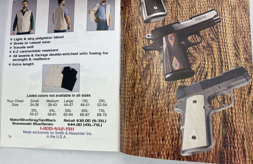 2012 Smith & Alexander 1911 Catalog 16 Pages +