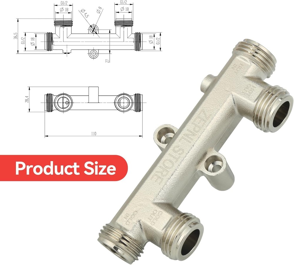 "Brass Sensor Valve for Hot Water Recirculating Pump, Replace Plastic Version"