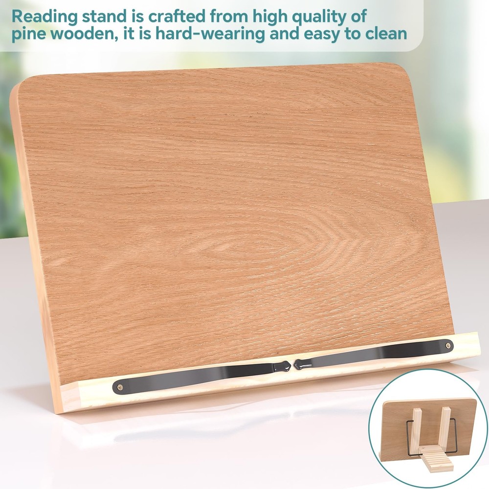 Adjustable Book Reading Stand Desktop Holder for Textbook Cookbook Tablet