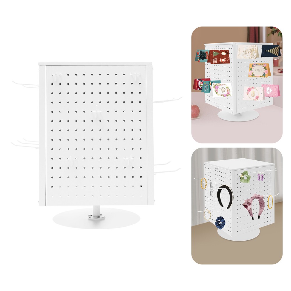 Pegboard Rotating Display Stand,4 Sided PegBoard Display, PegBoard Display Stand