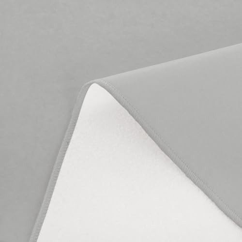 Vinyl Tablecloth with Flannel Backing for 84" x 60" (Rectangular) Light Grey