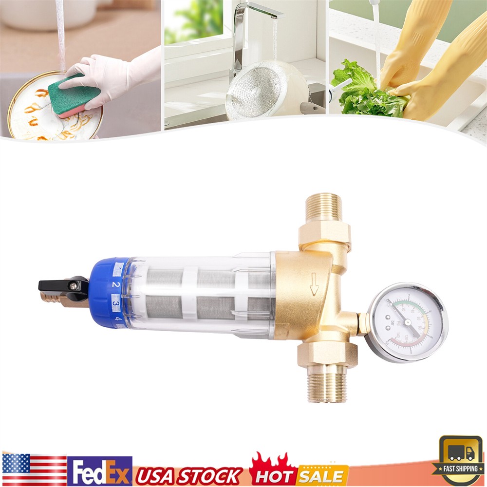 Reusable Whole House Spin Down Water Filter for Sediment Rust Sand Removal