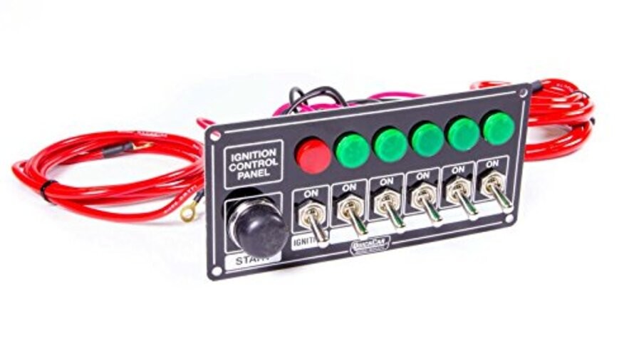 50-866 Ignition Panel Blk w/Start But. 5 ACC. & Lights