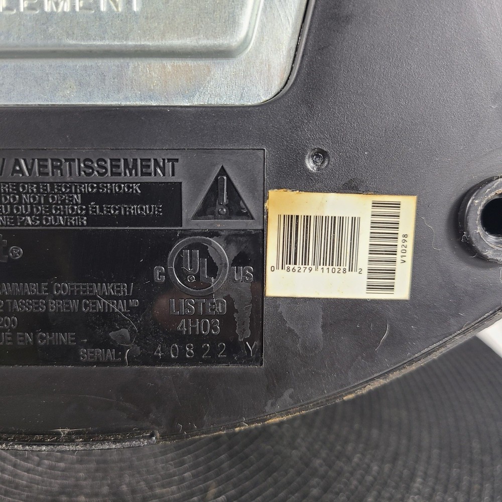 Cuisinart DCC-1200 Brew Central 12 Cup Programmable Coffee Maker Tested Works