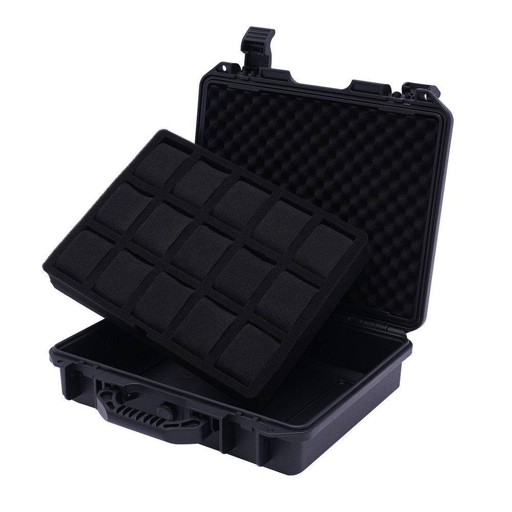 15 Slots Watch Storage Box Case Plastic Suitcase Display Storage Case Waterproof