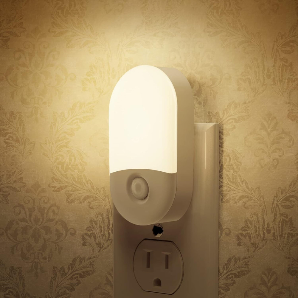 Night Lights Plug into Wall, [2 Pack] LED Dimmable Night Light with Light Sen...