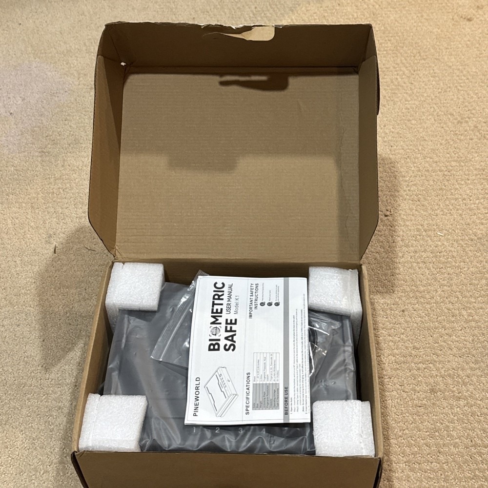 PINEWORLD K1 Safe Biometric Smart Safe for Quick Access Openbox