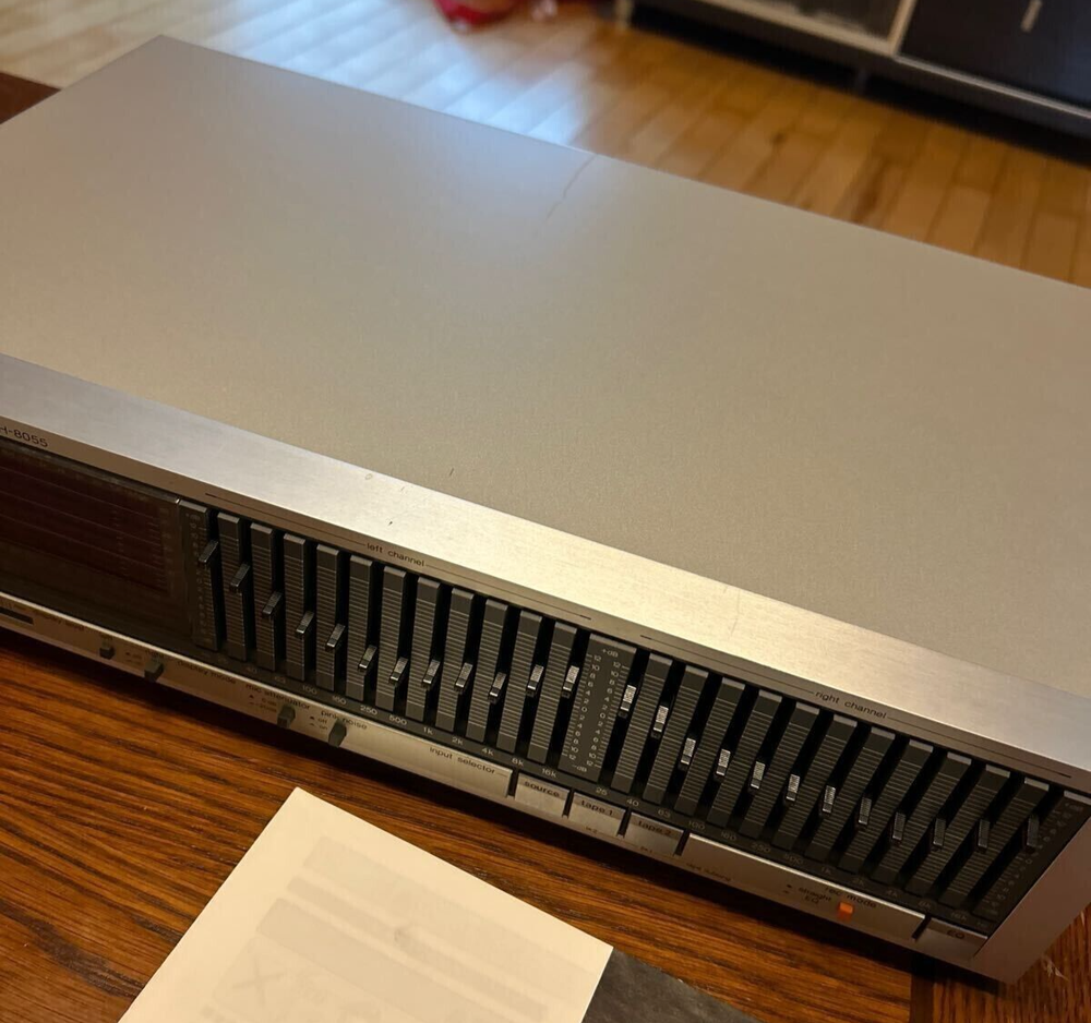 Technics Sh-8055 Vintage Graphic Equalizer EQ Silver 12 Band/CH Used