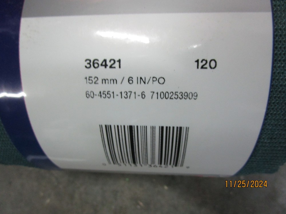 3M 6" Blue Net Disc Roll 100pc Hookit 120 Gritt 36421