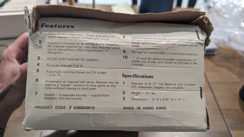 Concert Hall IV Television Computer Game Model 6600 Not Tested